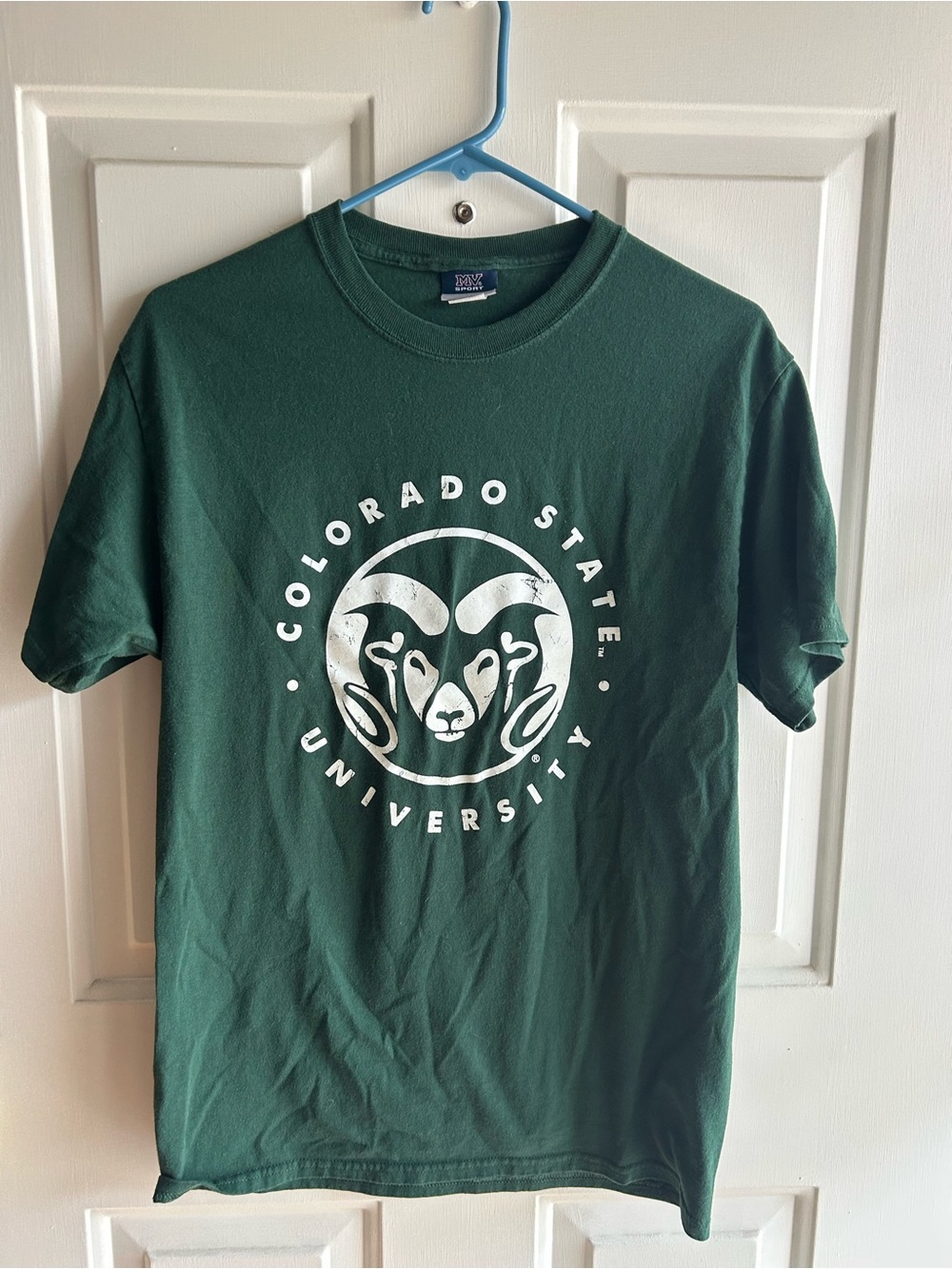 MV Sport Dark Green Colorado State University Ram Logo Tee